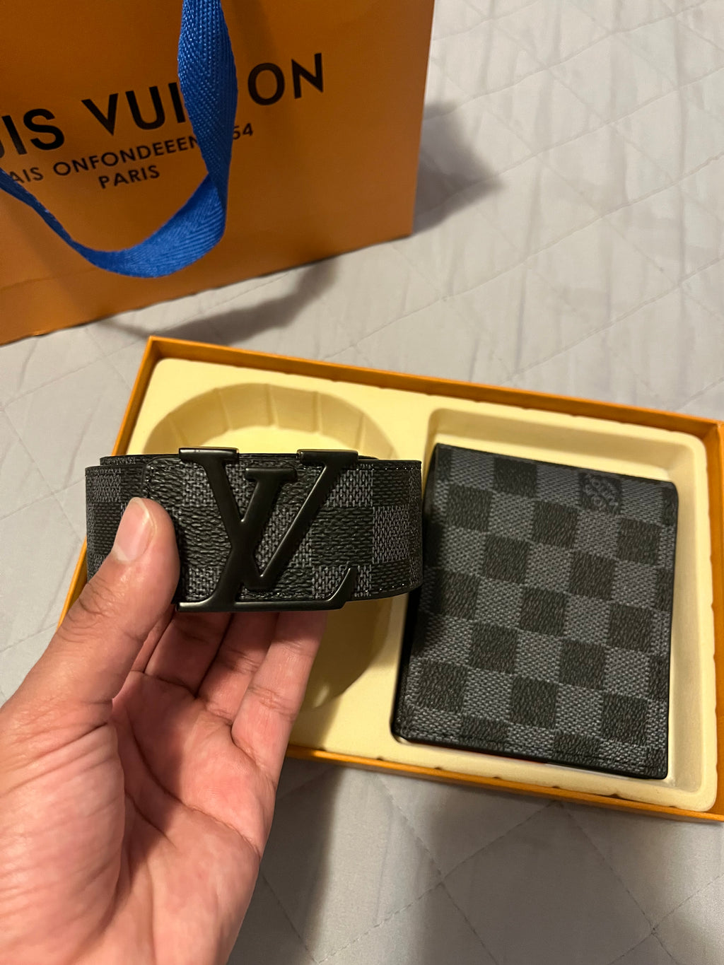 Louis Vuitton Belt & Wallet Set - Premium Men's Gift Set