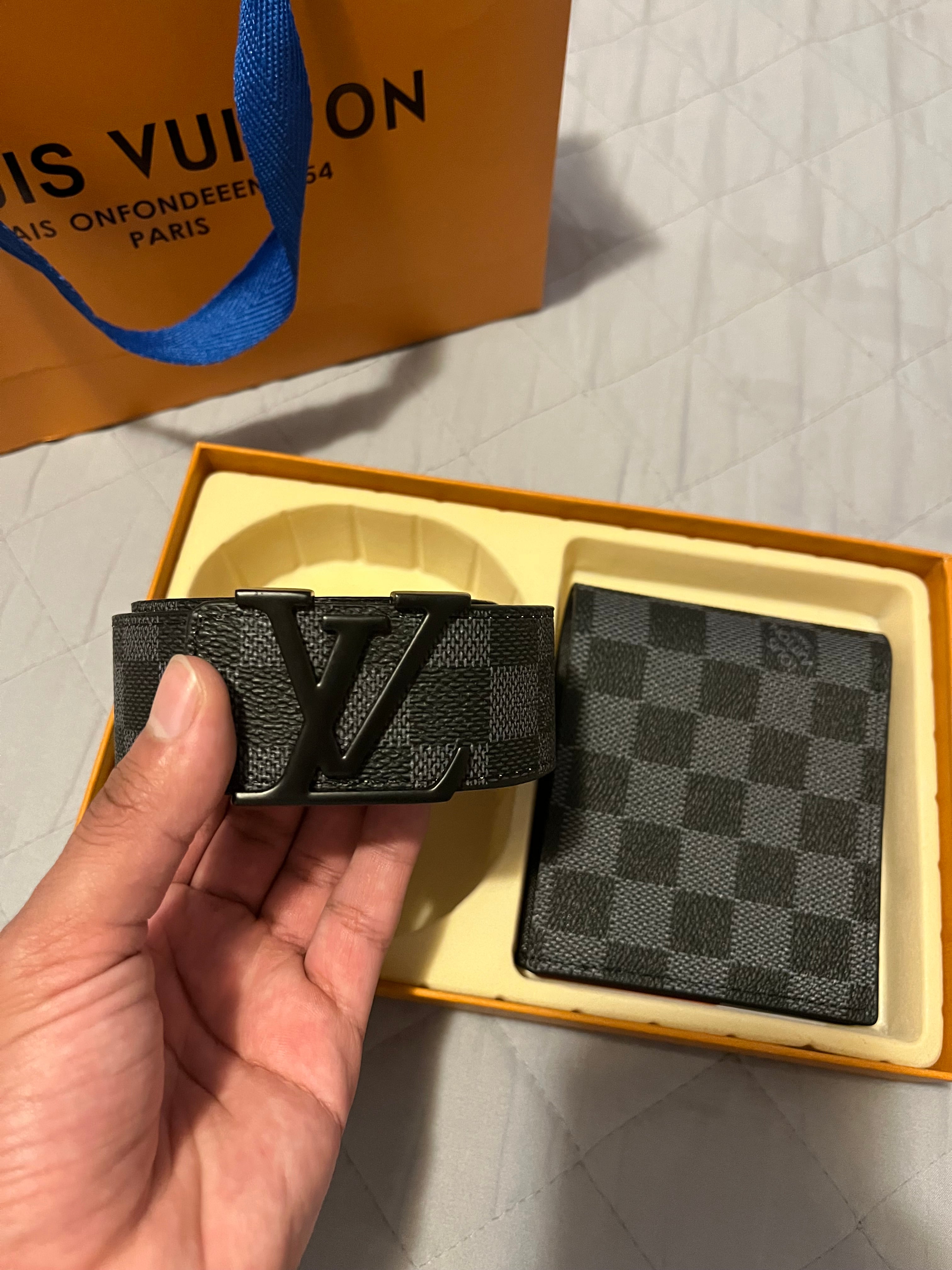 Louis Vuitton Belt & Wallet Set - Premium Men's Gift Set