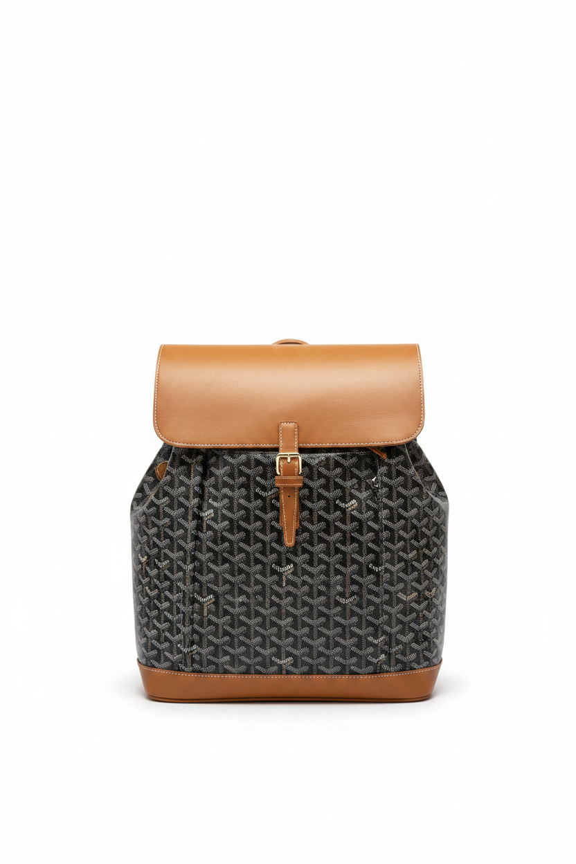 Backpack on white background
