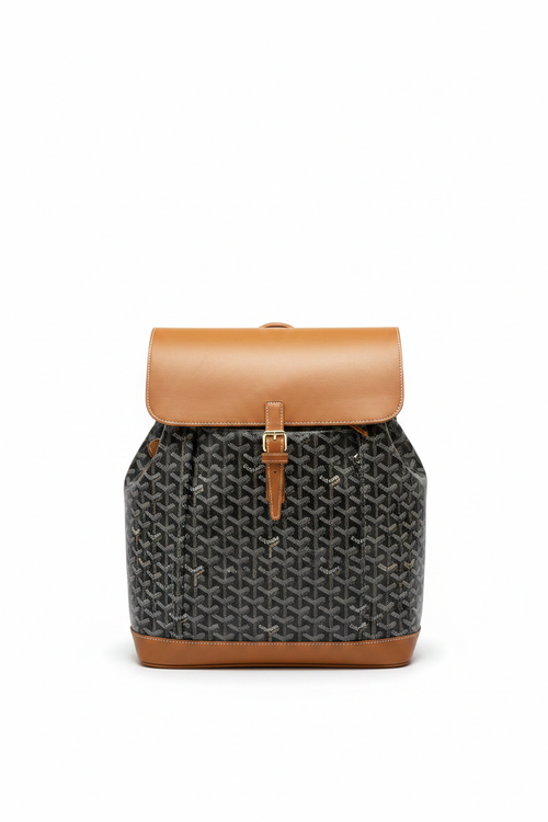 Backpack on white background