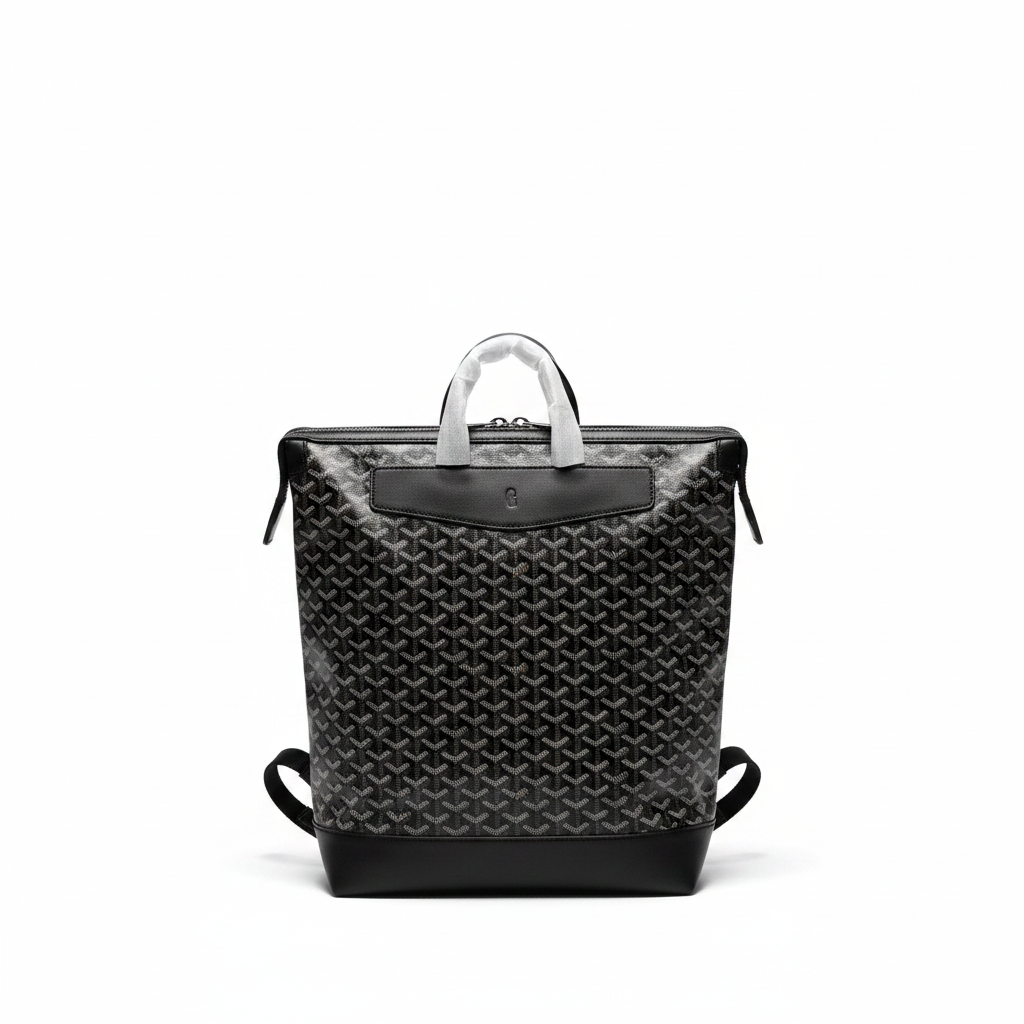 Black Backpack on White Background