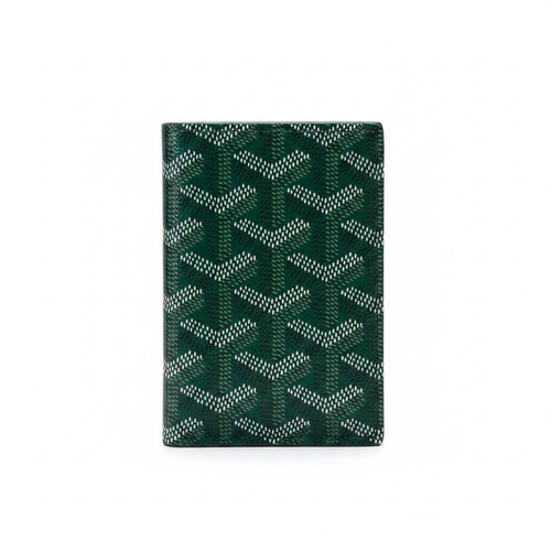 Green cardholder white background